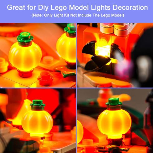 Upgraded Led Light Kit for LEGO Halloween Cat & Mouse Building Set, Compatible with LEGO 40570 (Model Not Included)...