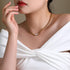 Womens 18K Real Gold Plated Dainty Necklace Choker With Mother-of-Pearl Shell, 6mm 316L Stainless Steel Diamond-Cut Curb Cuban Link Chain(6mm,16in...