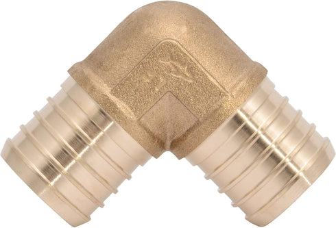 SharkBite 1-1/4 Inch Crimp 90 Degree Elbow, Brass Plumbing Fitting, PEX Pipe, PE-RT, UC0235...