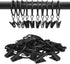 40 Pack Curtain Rings with Clips, Drapery Clips with Rings, Drapes Rings 1.26 in Interior Diameter, Fits up to 1 in Curtain Rod, Black...