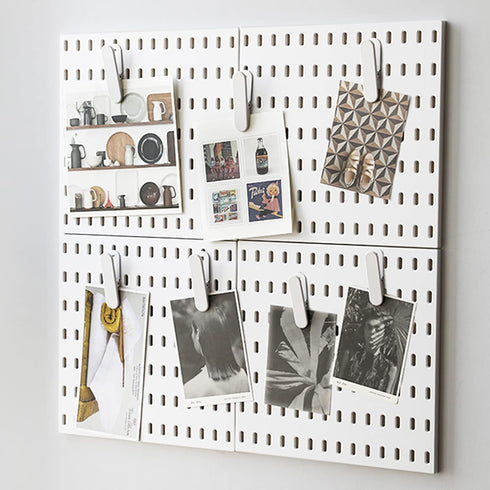 Pegboard Accessories Combination Wall Organizer,2PC of Clip, for Pegboard Shelf,Postcard Folder ?Photo Clip,White (Clips)...
