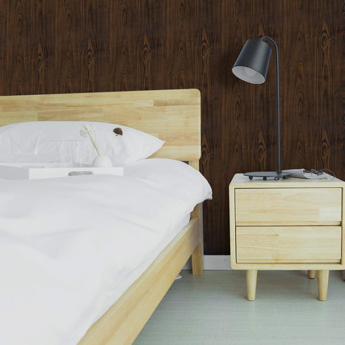 MecparWalnut Wood Grain Wallpaper 17.71 in x 16.4 Ft Brown Wood Contact Paper Wood Peel and Stick Wallpaper Vinyl Self Adhesive Thick Wallpaper fo...