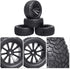 12mm Hex Wheels and Tires w/Foam Inserts for 1/10 RC Touring Car 1/18 Latrax Teton 1/16 Traxxas Slash Wltoys 144001 Redcat Lightning EPX On-Road T...