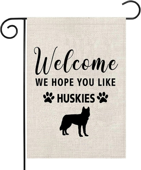 Huskies Garden Flag Welcome We Hope You Like Huskies Garden Flag Huskies Welcome Flag Garden Decor (LIKE HUSKIES F)...