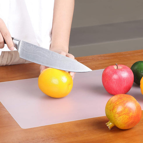 Boao 10 Pieces Flexible Plastic Cutting Board Multi Purpose Placemats Cutting Mats Vegetable Fruit Board, 15 x 12 Inch...