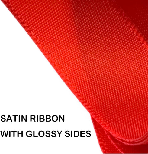 3 Pcs Double Faced Red Pink and White Satin Ribbon,1 inches Continuous 25 Yards,Bouquet Fabric Ribbons, Ribbons for Gift Wrapping, Weddings, Bow M...