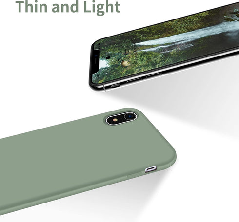 OTOFLY iPhone XR Case, Soft Silicone Full-Body Protective Bumper, Compatible with Apple iPhone XR 6.1 inch, Calke Green......