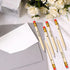 Outus 50 Pieces Wedding Pencils for Bridal Shower Half Pencil with Eraser 4 Inch Mini Hexagon 2 HB Short Pre Sharpened Half Pencils for Wedding Pr...