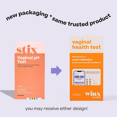 Winx Health (formerly known as Stix) 2 Pack- Monitor Intimate Health,Easy to Use & Accurate Women’s Acidity & Alkalinity Balance pH Level Kit, BV ...