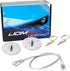 iJDMTOY 2.5-Inch Polished Silver/Chrome Finish Classic Muscle Car Quick Release Lock/Latch Pin Aesthetic Kit w/ Metal Cables, Compatible with Any ...