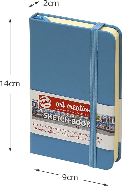 Royal Talens T9314-211M 441807 Talens Art Creation Sketchbook Drawing Planner 3.5 x 5.5 inches (9 x 14 cm), Lake Blue...