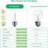 Meconard 30 Pack S14 Edison String Light Bulbs, 1 Watt Replacement Bulbs for Outdoor String Lights, Low Wattage Shatterproof LED Filament Patio Bu...