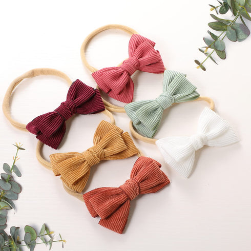 Baby Girl Headbands and Bows, Newborn Infant Toddler Nylon Elastics Hairbands Hair Accessories...