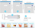 Sous Vide Bags Set of 21 Pieces (Includes 5 Large/5 Medium/5 Small Vacuum Seal Bags, 1 Hand Pump and 5 Sealing Clips) for Sous Vide Cooking, Micro...