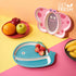 GET FRESH Bamboo Kids Divided Plates Butterfly Sectioned Bamboo Fibre Toddler Plates with 3 Compartments...