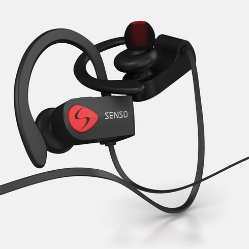 Senso Bluetooth Headphones, Best Wireless Sports Earbuds w/Mic IPX7 Waterproof HD Stereo Sweatproof Earphones for Gym Running Workout Noise Cancel...