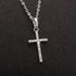 Classic Cross Pendant Chain Necklace Bling Rhinestone Crystal Cross Pendant Necklace for Woman Men Party Gifts Jewelry...