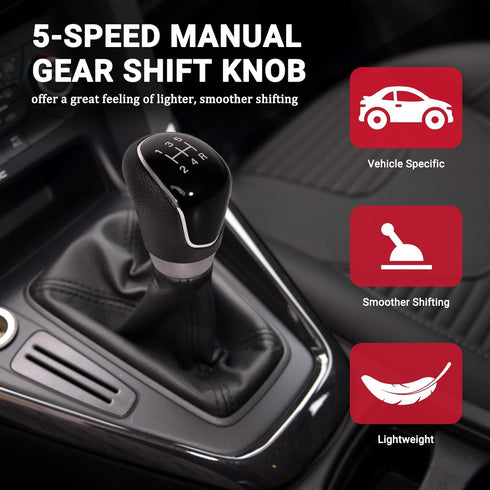 Manual Gear Shift Knob Compatible with Ford Focus 5-Speed Vehicle Car Gear Shifter Replacement...