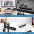 Black Cable Holder Clips, 5-Pack Cable Management Cord Organizer Clips Silicone Self Adhesive for Desktop USB Charging Cable Nightstand Power Cord...