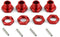 17mm Wheel Hex 4pcs Wheel Nut 4pcs Aluminum Alloy w/Pins for ARRMA Typhon 6S Mojave Upgrades Parts (Red)...