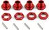 17mm Wheel Hex 4pcs Wheel Nut 4pcs Aluminum Alloy w/Pins for ARRMA Typhon 6S Mojave Upgrades Parts (Red)...