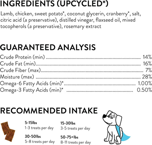 Shameless Pets Jerky Dog Treats, Berry Had A Little Lamb - Healthy Dog Chews for Skin & Coat Support with Omega 3 and 6 - with Real Premium Lamb a...