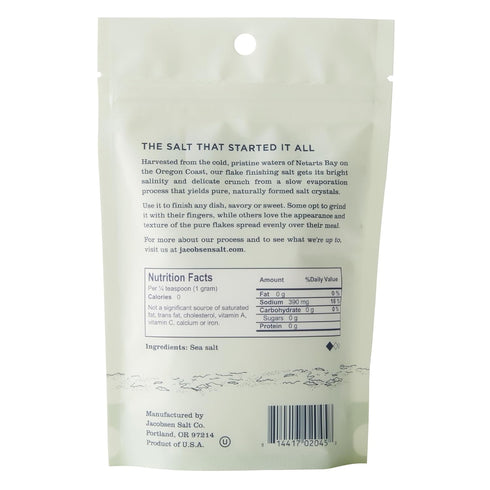 Jacobsen Salt Co. Pure Flake Sea Salt – Kosher Salt, Coarse, Non-Iodized Made in USA, Non-GMO, Steak Seasoning, Gourmet, Real Salt Flakes – 4oz...