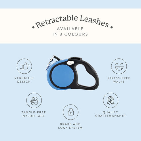 Retractable Dog Leash for Walking, Jogging, Training | One Button Brake with Premium Handgrip Suitable for Dogs up to 44Lbs, 16ft Long (Orange)...
