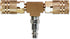 Primefit M1404-4 2-Way T-Style Air Manifold with Industrial 6-Ball Brass Couplers, 1/4"...