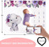 Elephant Newborn Baby Monthly Milestone Blanket Baby Blanket Organic Plush Fleece Photography Background Prop for Boy Girl Gift Soft Flannel Blank...