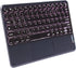 Wireless Bluetooth Keyboard with Touchpad,Portable Ultra Slim 7-Colors RGB Backlit Keyboard,10 inch Rechargeable Keyboard with Trackpad for IPad/I...
