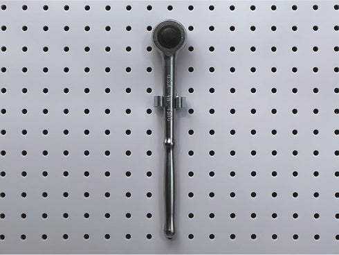 Triton Products Spring Clip Pegboard Hook - 1 1/8", Pack of 10, Chromate Dipped Steel Durahook for 1/8" and 1/4" Pegboards and Duraboards...