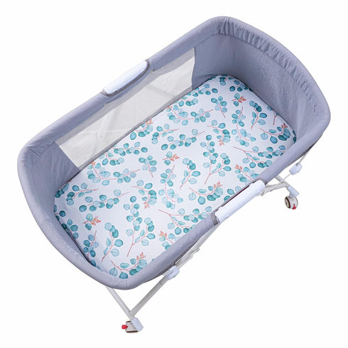 Bassinet Sheets Set 3 Pack for Baby Boy and Girl, Stretchy Jersey Knitted Fitted Sheet, Universal for Oval Rectangle and Hourglass Bassinet Mattre...