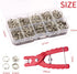 BIOUU 100 Sets of Metal Snaps Buttons,Metal snap Buttons with Fastener Pliers Tool kit, Snap Prong for Clothing Leather Sewing....
