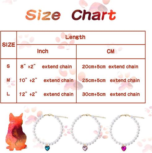 Pearl Cat Collar Dog Collar Rhinestone Necklaces for Small Dogs Collar Accessories Pet Collar (Small, Pink)...