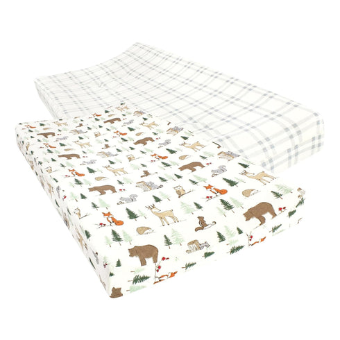Hudson Baby Unisex Baby Cotton Changing Pad Cover, Forest Animals, One Size...