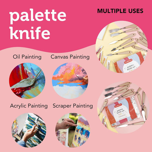 Incraftables Stainless Steel Palette Knife Set (11pcs). Art Palette Knife for Acrylic Painting. Best Palette Knives for Cake Decorating & DIY Craf...