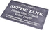 Septic Tank Sign ¦ Strong self adhesive ¦ Stylish Polite Notice engraved onto textured CARBON ASH (burnt wood) effect acrylic ¦ Plaque for Toilet,...