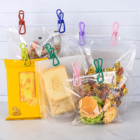 30pcs Chip Clips, 2.2 inch Bag Clips, Small Metal Clothes Pins, Colored...
