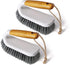 Eyliden Scrub Brush, 2 Pack Heavy-Duty Stiff Bristles Cleaning Brush, Natural Bamboo Handle, Multi Purpose Scrub Brushes for Bathroom Floor Tub Sh...