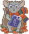 Mill Hill School Mouse Beaded Counted Cross Stitch Ornament Kit 2023 Autumn Harvest MH182325...