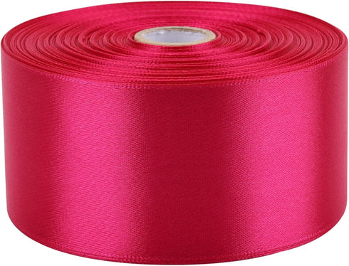 2 inch Satin Ribbon 50 Yards Solid Fabric Ribbons Roll for Gift Wrapping, Satin Weddings,Flower Bouquet, Invitations,Sewing,Party Decorations (Hot...