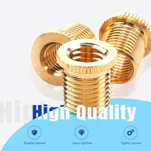 M8x1.25, M10x1.25, M10x1.5 Shift Knob Adapters Gear Shifter Knob Thread Screw Adapter for 5 6 Speed Manual Automatic Vehicle Gold...