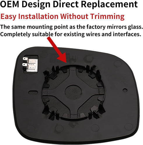 Driver Side Mirror Replacement for Chrysler Town Country 2008-2016, Dodge Grand Caravan 2008-2020, RAM CV 2012-2015, VW Routan 2009-2014 - Left Si...