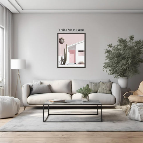 Posterizer 1 pcs-palm springs pink door-pastel decor-Miscellaneous-Photography Art-Gift for Men Women Entrepreneur Teens-Decor for Home & Office- ...