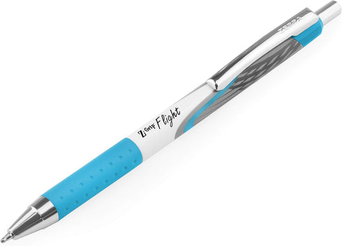 Zebra Classic Z-Grip Flight Ballpoint Pens - 1.2mm - Light Blue - Pack of 3...