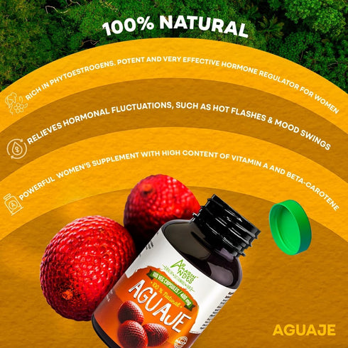 Amazon Andes Aguaje Capsules - Female Health Supporter and Hormone Balancer - Wild Harvested in Peru and sustainably sourced - Non GMO, Fairly tra...