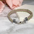 Flat Leather Cord End Caps 50 pcs Round Tassel End Caps Barrel End Caps Bracelet Making Supplies Leather Bracelet Making Kit Silver Cord End Cap K...