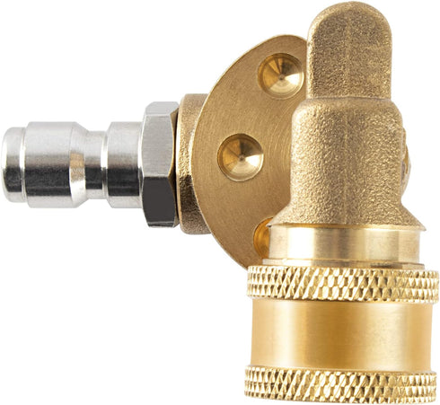 Pressure Washer Pivoting Coupler, Rotation Gutter Cleaner Attachment,1/4 Inch Quick Pivoting Coupler for Pressure Washer Tips, 4500 PSI...
