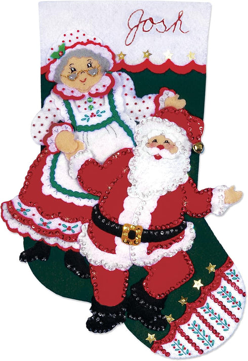 Tobin Dancing Claus Felt Stocking Kit, Multicolored...